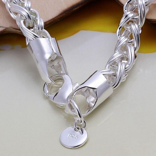 Grossist 925 Silver Armband för Män och Kvinnor med Kedja Högkvalitativa Smycken Alla Hjärtans Dag Present Vacker och Elegant 6MM width