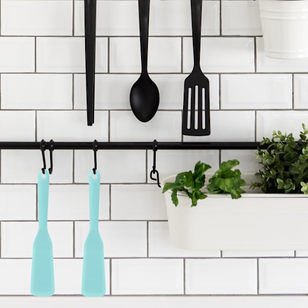 2-pakning eggespade-flipper, tynn, liten omelett-spade, turner, silikon, varmebestandig, non-stick matlagingsspade, lang pannekake-spade