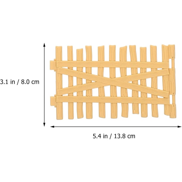 Häststaketleksak, 14 stycken Mini gårdsstängselleksak, gårdsleksakstaket, DIY-gårdsstaketleksaker Miniplaststaket för hästar Farm Laddock Hage, Paddockleksak