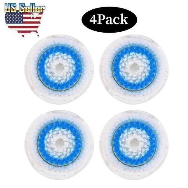 4 st rengöringsborsthuvuden för djuprengöring av porer, ansiktsrengöring för Clarisonic Mia-2 Pro Blue