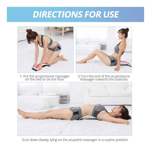 Back Stretcher for Back Lumbar Stretch - Acupressure Back Massage black