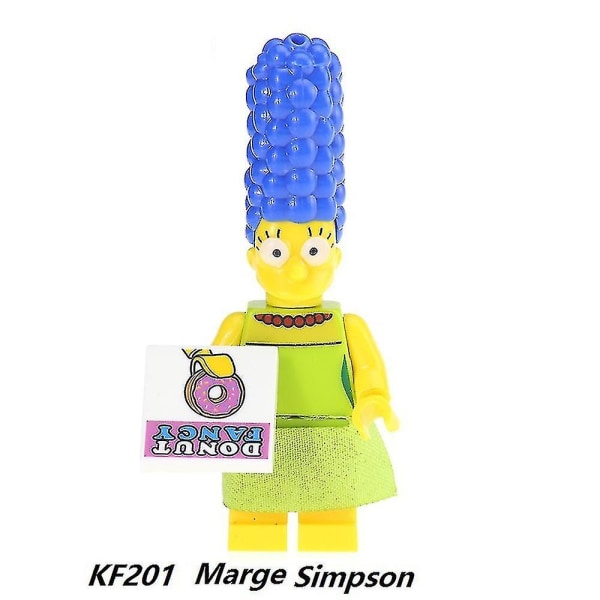 8st/ set Simpsons byggklossar Minifigurer Leksaker Homer Bart Marge Simpson Samlarobjekt Monterad leksak Barnfans Present