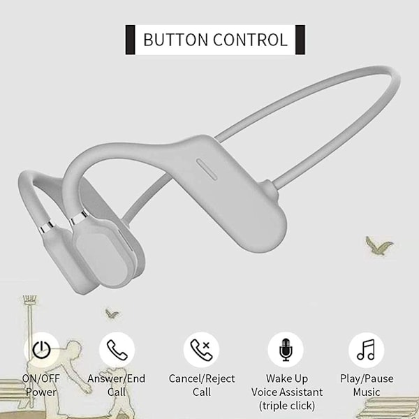 Langattomat kuulokkeet Langattomat urheilukuulokkeet Bluetooth 5.0 Vedenpitävät Hikinpitävät Mikrofonilla Gray