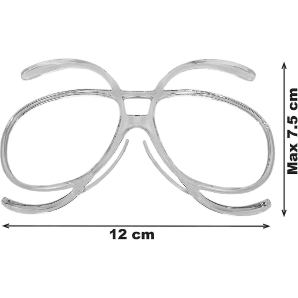 Universal hiihto- ja lumilautalasien reseptiadapteri. Optinen sisäosa silmälasien käyttäjille, joka sopii minkä tahansa merkkisten aikuisten lumilasien sisälle. Miehille