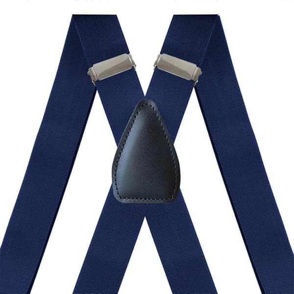 Herreseler Elastiske Stropper Solid Kraftig 4 Klips Justerbar Unisex Sort Dark Blue