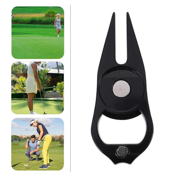 Golfs Divot Fork Zinklegering til Divot Reparation Udendørs Brug 1 Stk
