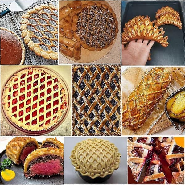 Gitterkutter i rustfritt stål for baking av kjeks, paier, pizza og brød