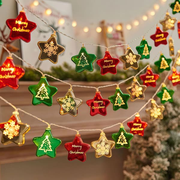 Jul-LED-ljusslinga, 3 meter, 20 lysdioder - USB-version - Alltid på