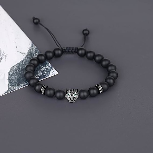 COA Stenperle Leopard Armbånd til Mænd Kvinder