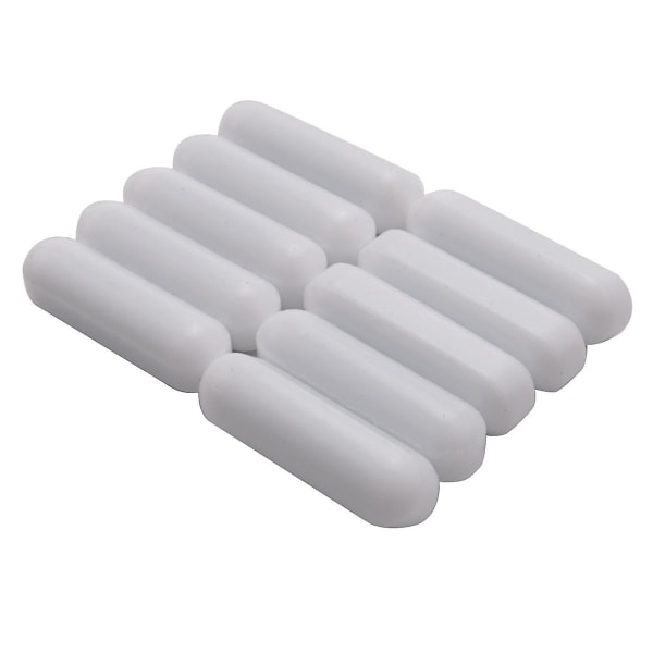 10 stk magnetiske omrørere, mikser, omrøringsstav, laboratoriestav, magnetstav, magnetisk (7x25mm) White