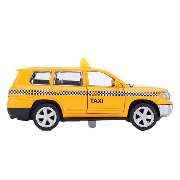 1 32 Alloy Taxi Legetøjsbil med Lyd Lys Træk Tilbage Simuleringsmodel Børn Gave White