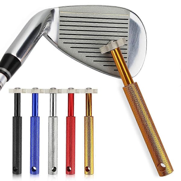 Groove Sharpener med 6 Huvuden, Golfklubba Groove Sharpener Re-Grooving Cleaner Red