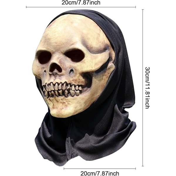 Halloween-maske Halloween Full Head Skull Mask Latex Skull Mask for Decoration Costumes Carnival Party Props