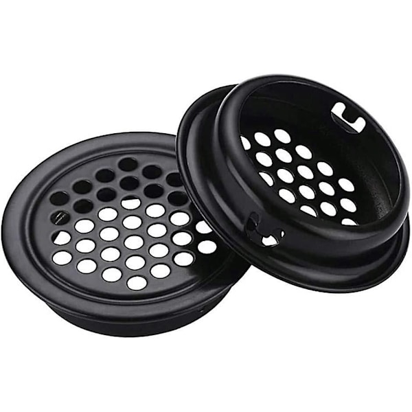 10 Stk. Rund Ventilationsrist i Rustfrit Stål Ventilationsrist i Rustfrit Stål Rund Ventilationsrist i Rustfrit Stål 10 Stk. Sort Ventila