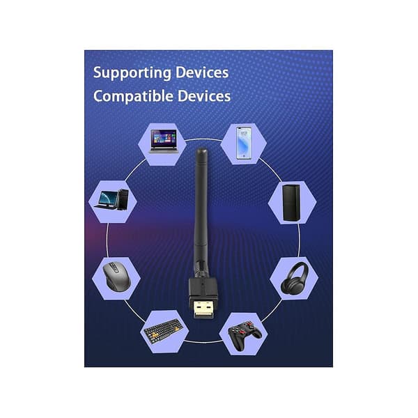100m Usb Bluetooth 5.3 Adapter Usb Bluetooth Sender Mottaker Ekstern Antenne Bluetooth Adapte Black