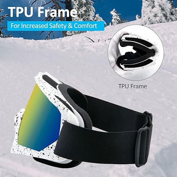 Motorcykelbrille Motocross Snowboard Ski Briller Dirt Bike Off-Road Beskyttende MTB Briller Cykling OTG Over Briller til Kvinder Mænd