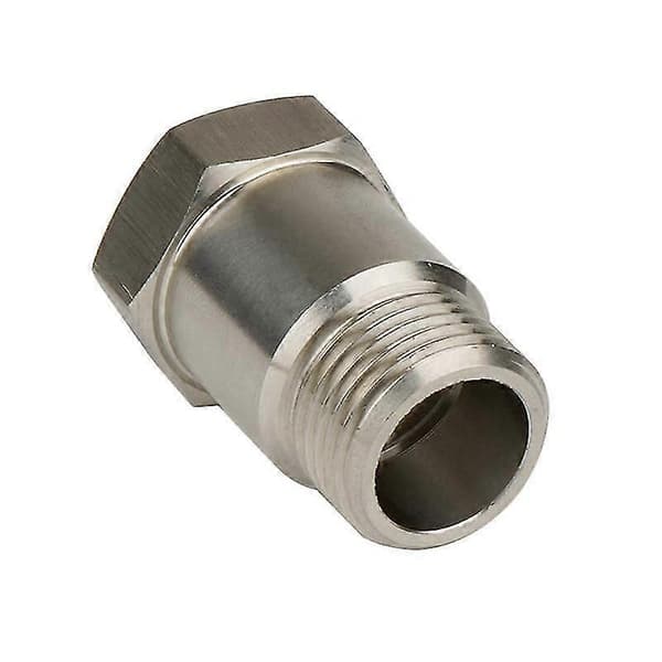 2 stk M18x1.5 gjengeadapter i rustfritt stål, oksygensensoradapter (O2-sensor) Silver