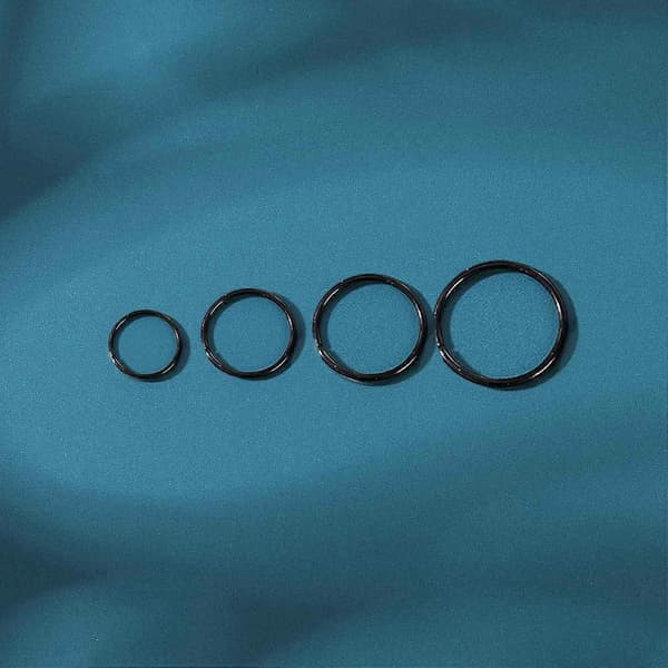 10 STK 20G Næseringe CZ Næsepiercing Sort Farve Næsebor Piercing Næseproptrækker Stud Black