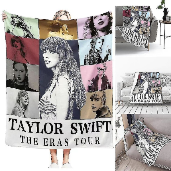 Taylor Swift The Eras Tour Teppe Mykt Og Varmt For Soverom, Sofa, Festdekorasjoner Gave Til Fans Sk.. 100*130