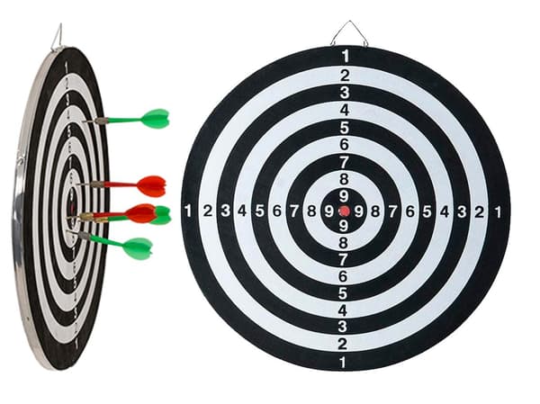 Dartboard with 6 Darts - Dartboard - Darts