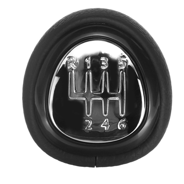 6-växlad växelspaksknopp läder damask startfodral spakväxlare för SAAB 93 9-3 2003-2012