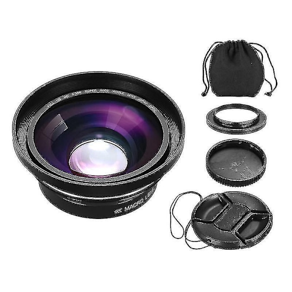 30mm 37mm 0.39x Full HD Laajakulma Makro Objektiivin Lisävaruste Digitaaliseen Videokameraan