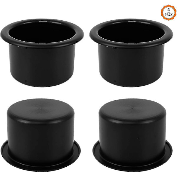 4-pack plast dryckeshållare, svarta mugghållare för bil soffa båt lastbil burk present