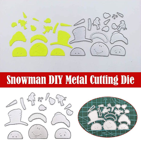 1*snögubbe Metallskärverktyg Stencil Scrapbooking Prägling Album Craft Card