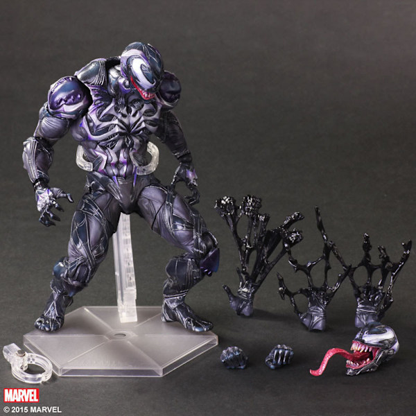 Venom figur 2 leksak Yamaguchi-stil röd massaker Eddie Venom den fantastiska Spider-Man rörlig modell prydnader (pa modifierad venom 1)