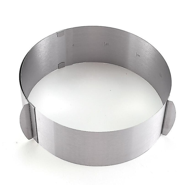 Justerbar tårtring - rostfritt stål - clips för fixering - Robust springform, perfekt för tårtskapelser, matt silver