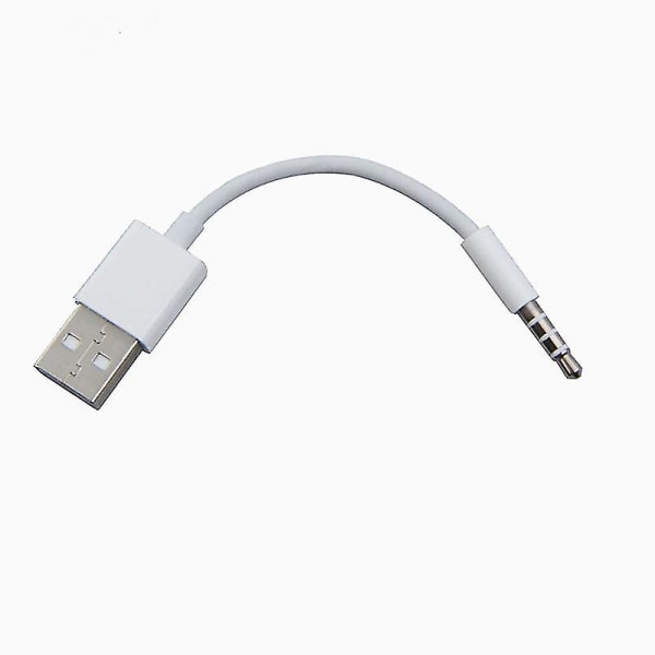 Usb-lader datakabel 3,5 mm synkroniseringslydkabel for iPod Shuffle 3. og 4. generasjon
