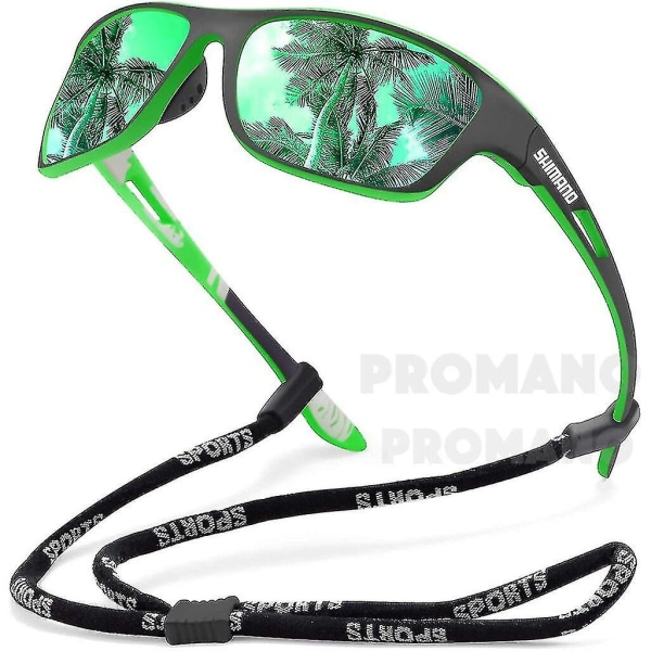 Shimano Polarized Fishing Solbriller Herre køreskærme Mand Solbriller Vandreture Fiskeri Klassiske solbriller Uv400 Eye høj kvalitet Green