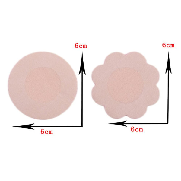 Engangsbruksplaster for brystvorter for kvinner, pustende selvklebende brystvorteplaster Round 5 Pairs