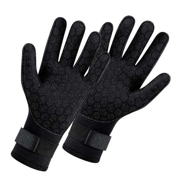 Neopren Dykkerhandsker Vinter Opvarmede Handsker Mænd Kvinder Dykker Våddragt Snorkling Kajak Sort Black XXS