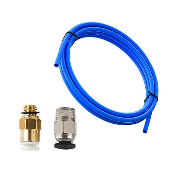 3D-printer opgraderingssæt med KJH04-M6 & PC4-01 pneumatiske stik 1M PTFE-rør til 1,75 mm Bowden-ekstruder blå Blue