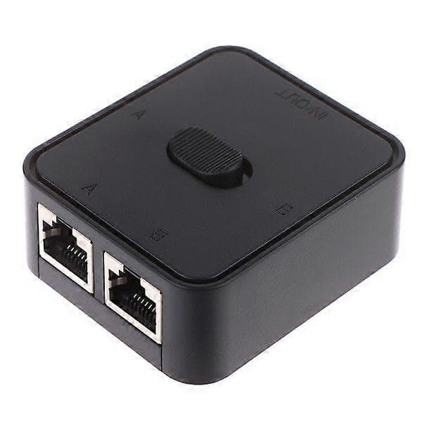 2-Port Gigabit Netværk Switch RJ45 CAT 5/6 LAN HUB Netværk Switch Sort One Size