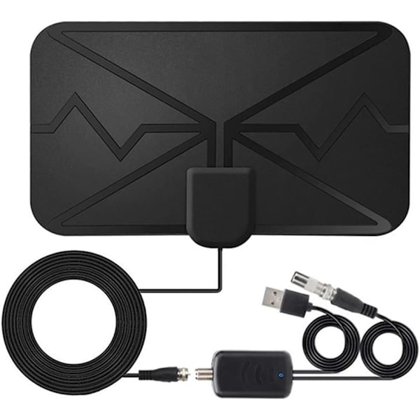 Digital TV-antenn för inomhus HDTV Mini Digital TV-antenn 3600 Miles 4K inomhus TV-antenn DVB-T2 Signal Booster HDTV-antenn för TV