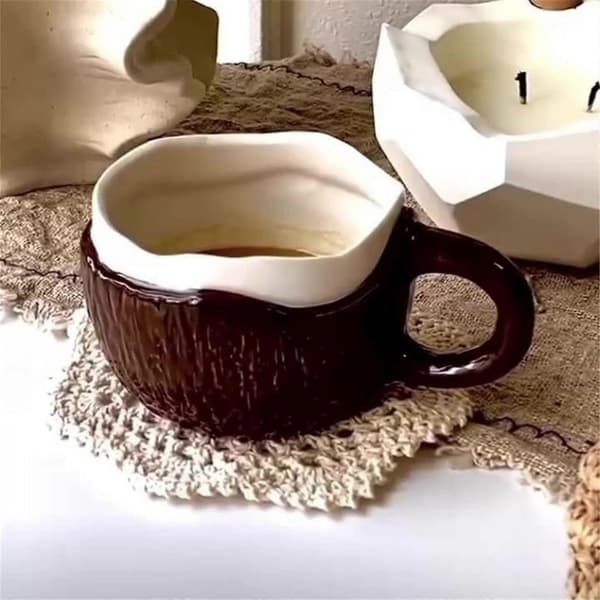 Form Porslinsmugg 280 ml Kapacitet Mugg Perfekt För Kaffeentusiaster Eller Som Bordsaccent
