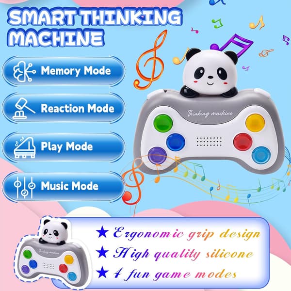 Pop Game Sensoriska Fidget-leksaker för barn, Pop It Game Light Up Fidget Toy Pattern Popping Game Quick Push Game Console Rolig Present