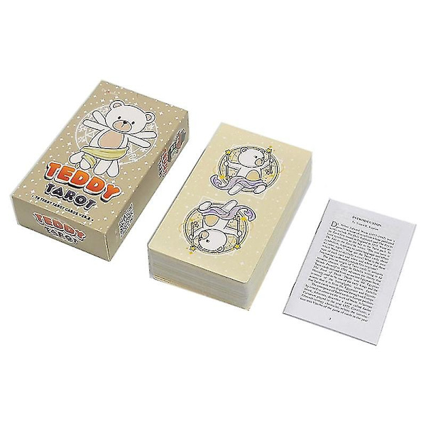 12*7cm Teddy Tarot ennustus kohtalo ennustaminen korttipakka perhejuhla lautapeli kortti