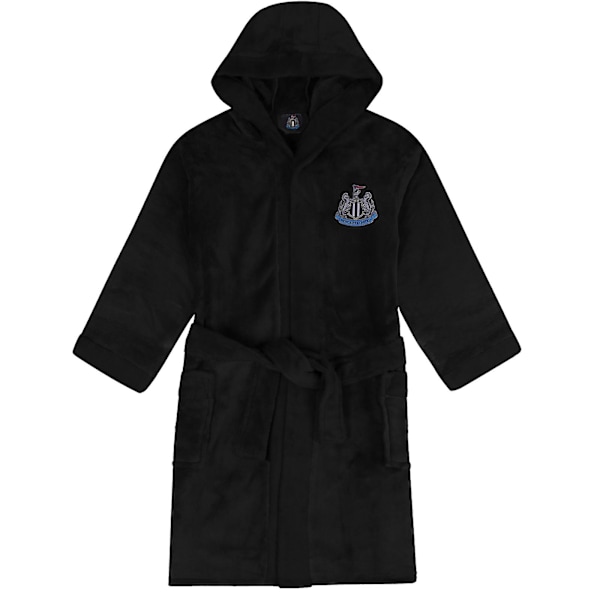 Newcastle United Herrarnas Morgonrock Huva Fleece OFFICIELL Fotbollspresent Black XXL