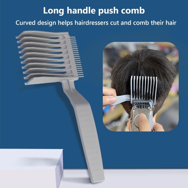 Barber Fade Combs, Professionell Böjd Positioneringskam, Professionell Hårklippningskam Flat Top Kam Clipper Kam Böjd Positioneringskam (3st)