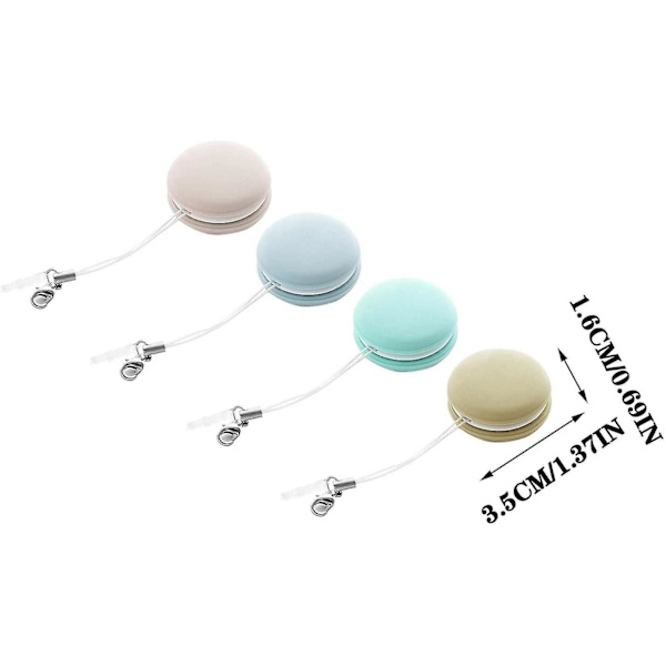 4 stk. skærmrensningsservietter, mobiltelefonskærmsserviet, Macaron mobiltelefonskærmrenser