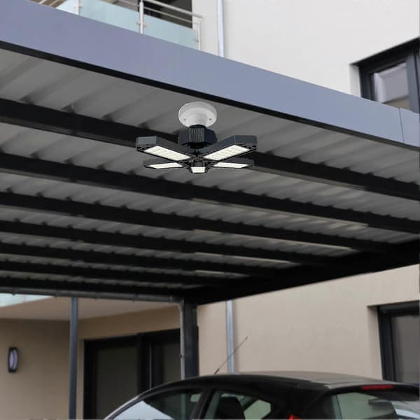 LED Kælderlys Paneler Garagelys Med 5 Justerbare Paneler Til Garage High Bay Lys 1