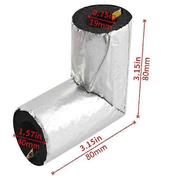 6 x rörisolering böj professionell värmeisolering rör för 3/4\" Silver