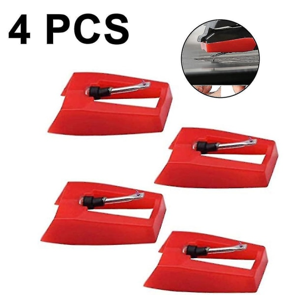 4 Pack Record Player Neulasoittimen Stylus Vaihto levysoitin fonografisoitin