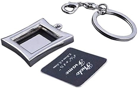 5 pcs personalized keychains, creative photo frame, ring, metal car