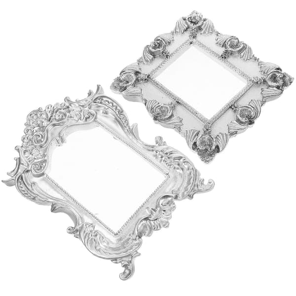 Minibildramar Vintage Harts Bildramar för Display 4st Silver