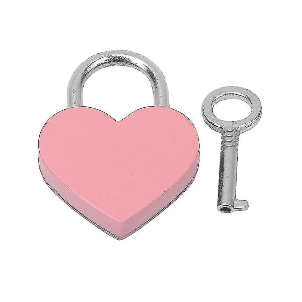 Pakkauksessa 2 suotuisaa 2 kpl sydänlukko avaimella, pieni sydämenmuotoinen rakkauslukko, minimetallinen riippulukko