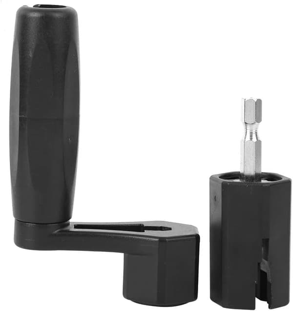 Guitar Tuning Peg Winder, Guitar Peg Winder Drill Bit, 2 I 1 Guitar String Winder Sort Abs Bro Pin Peg Puller Skruetrækker Drill Bit